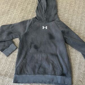 Boys youth small Under Arm hoodie. Black and gray pattern